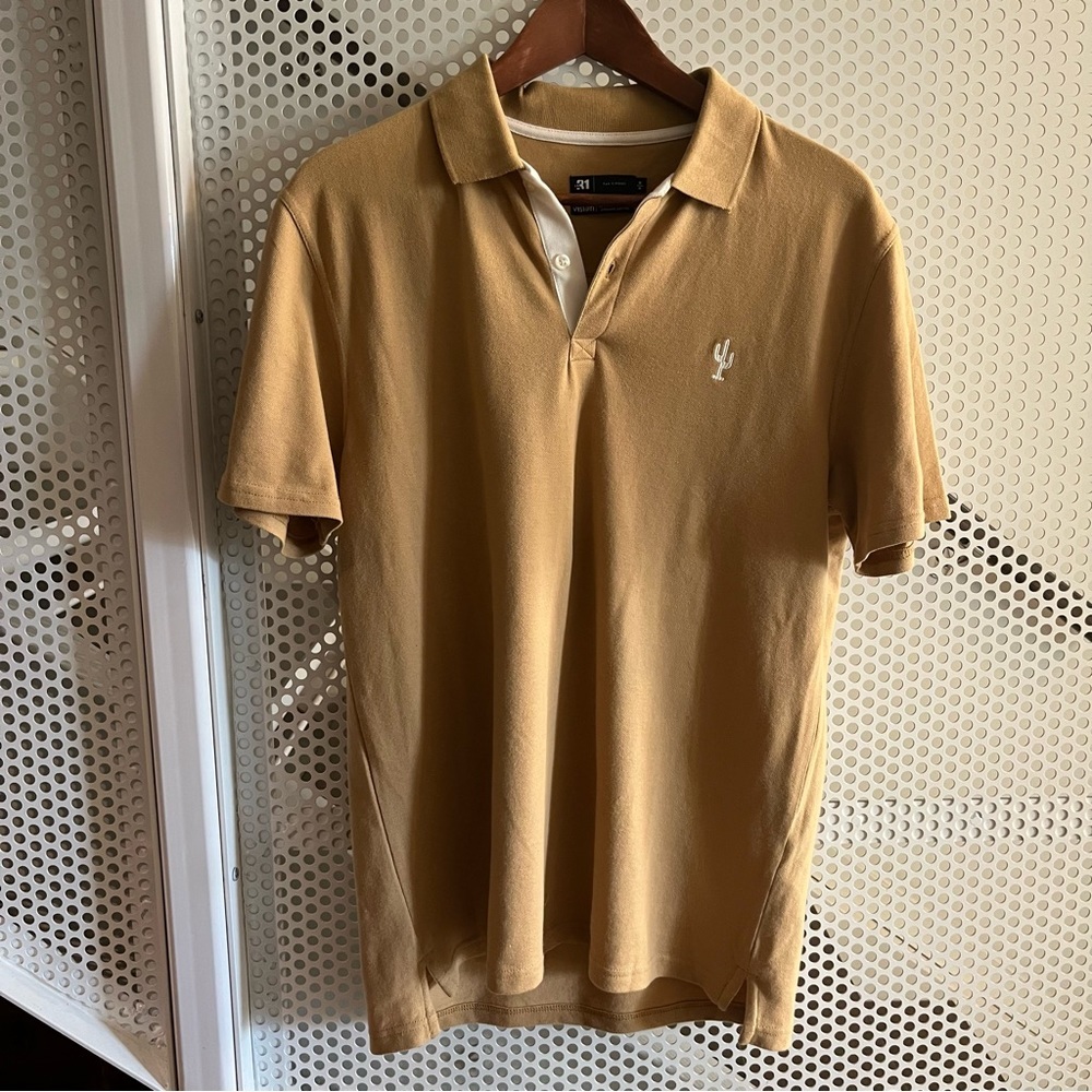 Le 31 Men’s Knit Polo Shirt from Simons Size Medium in Sand